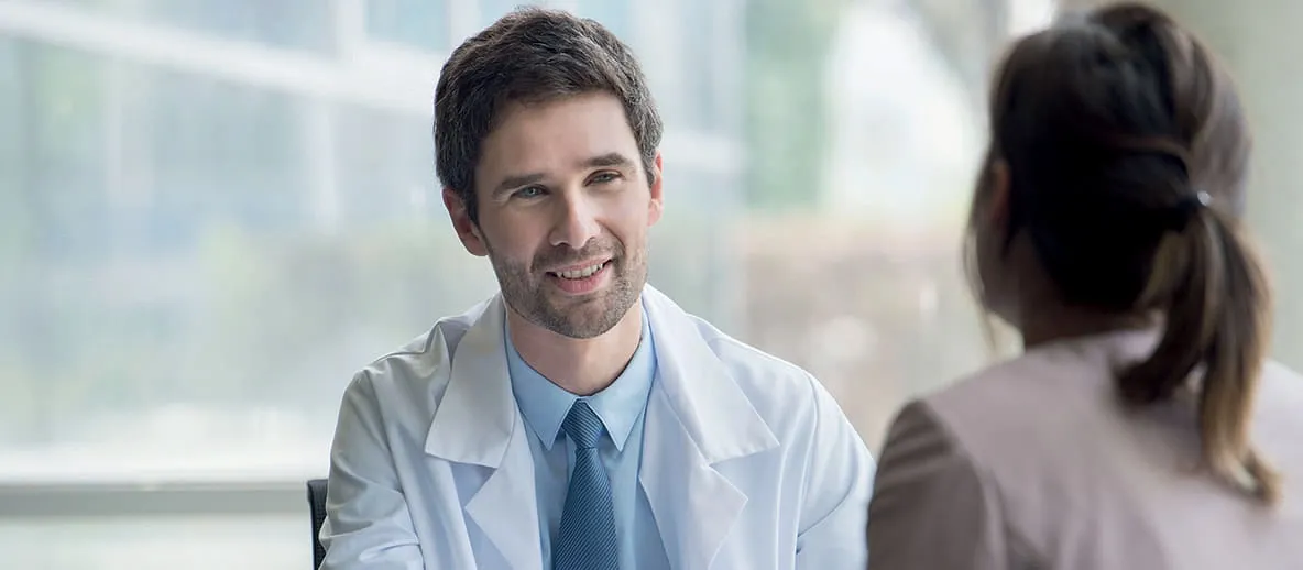 doctor seeing a patient