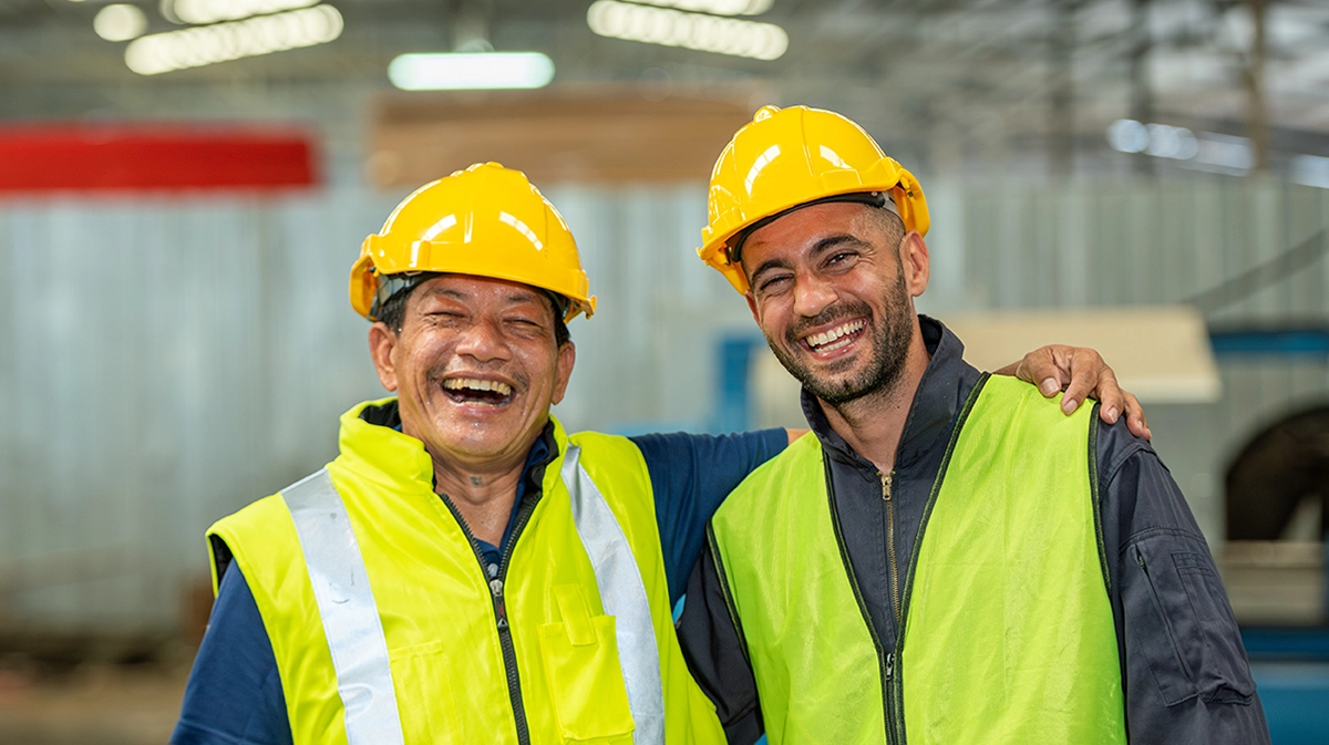 Two Colleagues At The Factory