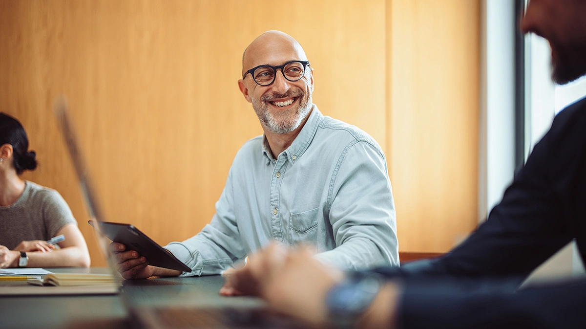 Smiling Colleague In Office