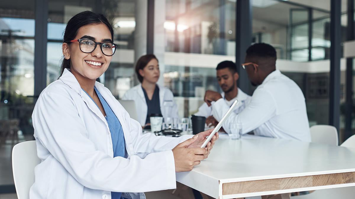 Smiling Medical Professional In Office