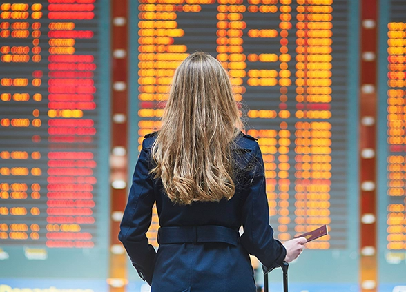 Woman travelling