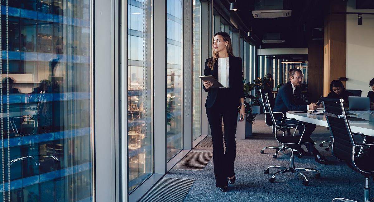 Woman working at the office