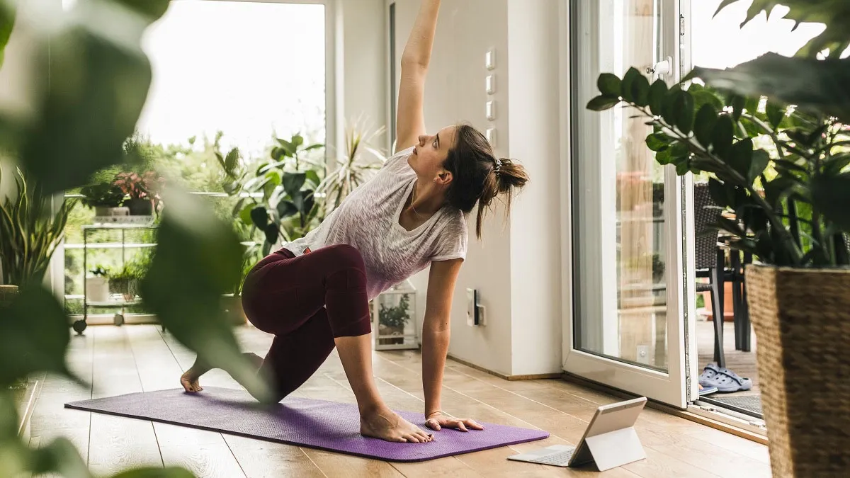 Woman doing yoga