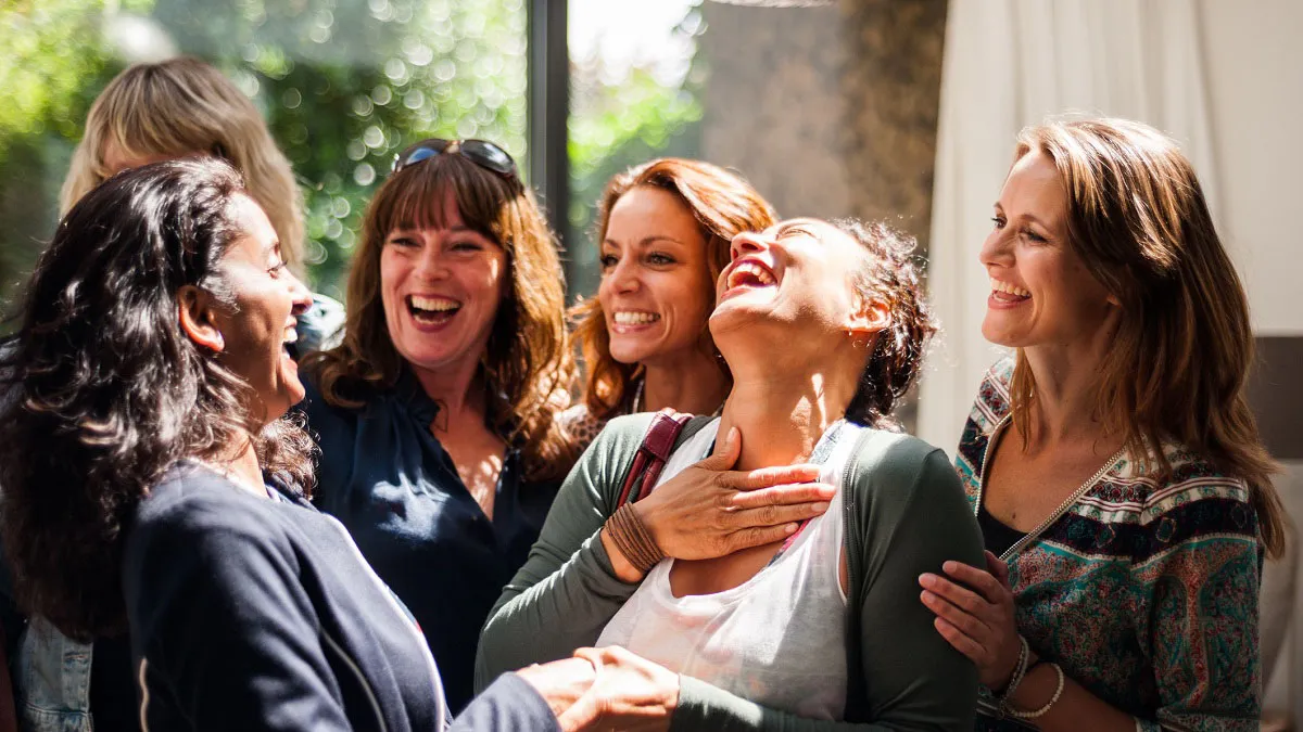 Women laughing