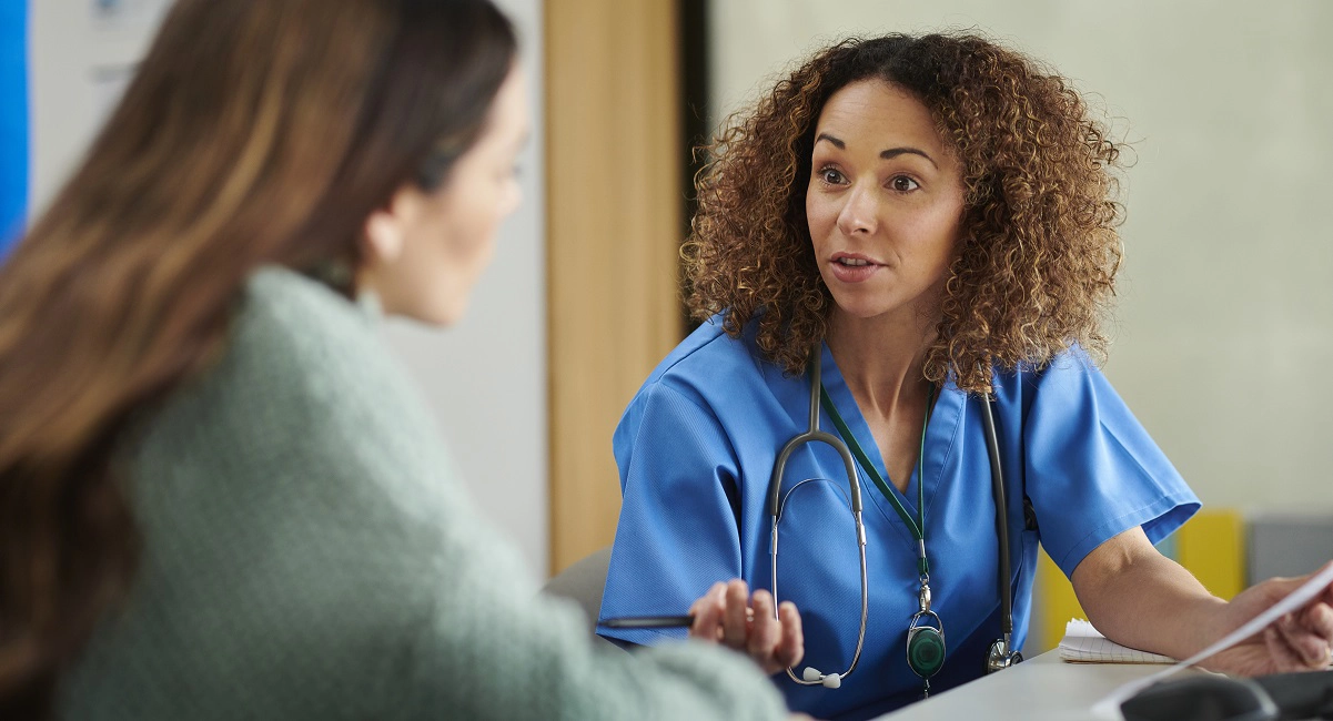 Doctor speaking with a patient