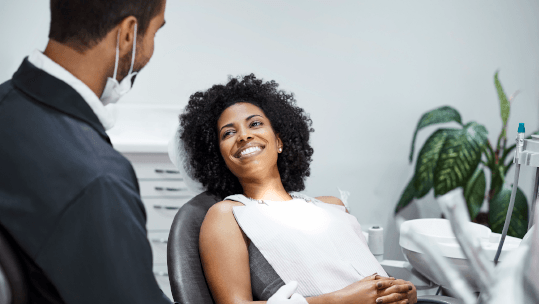 woman at the dentist